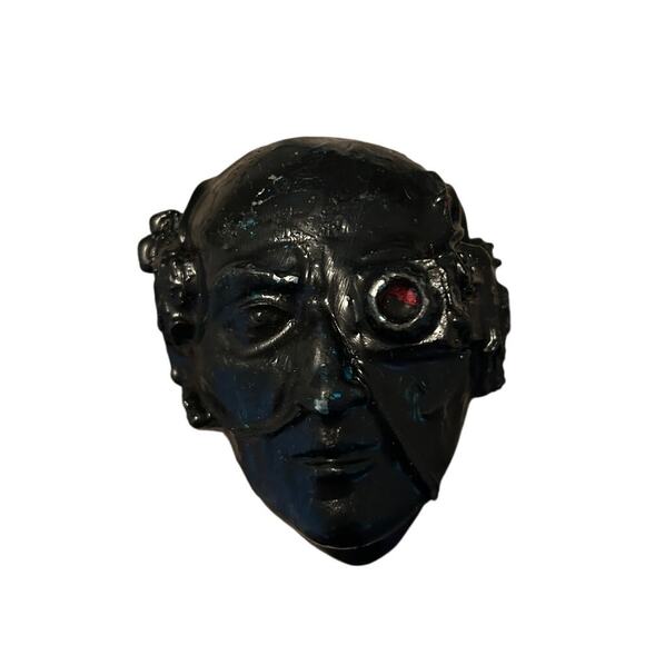GUC Heavy Metal Belt Buckle 3" Robot Red Eye Face Cyberpunk - Picture 1 of 2